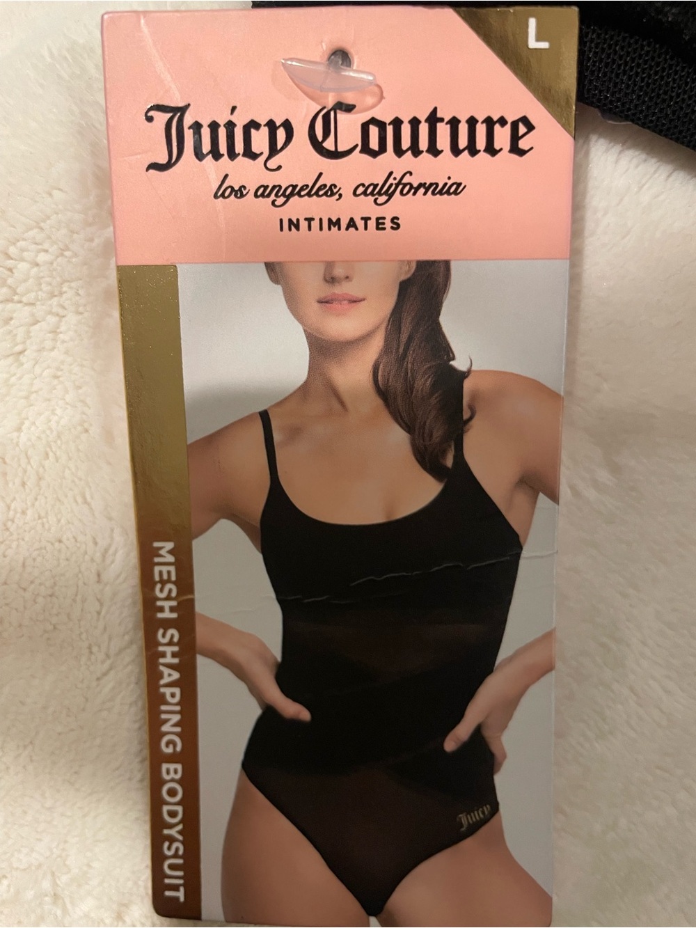 Juicy Couture Black Mesh Shaping Bodysuit size Large